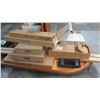 Image 4 : Oval Wooden Folding Table w/ Misc Accessories