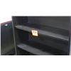 Image 2 : Qty 2 Short Black Wood 3 Shelf Adjustable Book Case Shelving Unit