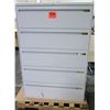 Image 1 : Qty 1 Metal 5 Drawer Lateral Legal Beige File Cabinet