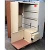 Image 1 : Metal 5 Drawer Lateral Legal File Cabinet, Wood Shelf & Metal Shop Desk