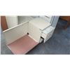 Image 2 : Metal 5 Drawer Lateral Legal File Cabinet, Wood Shelf & Metal Shop Desk