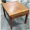 Image 1 : Wooden Square End Table w/ 1 Drawer Underneath