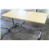Image 1 : Rolling Metal Table w/ Laminate Top