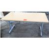 Image 1 : Rolling Metal Table w/ Laminate Top