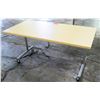 Image 1 : Rolling Metal Table w/ Laminate Top