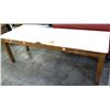 Image 1 : Large Wooden Shop Work Table w/ White Top