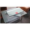 Image 2 : Metal & Glass Drafting Table w/ 2 Leaves