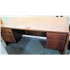 Image 1 : Wooden Rectangle Executive Desk w/ 2 Drawers & 2 File Cabinet Drawers