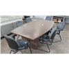 Image 2 : Oval Wooden Conference Table w/ 6 Stationary Chairs w/ Armrests
