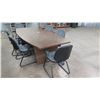 Image 3 : Oval Wooden Conference Table w/ 6 Stationary Chairs w/ Armrests