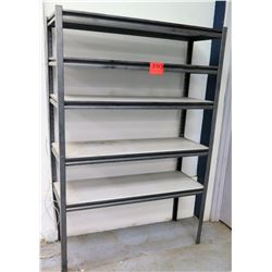 Metal 5 Tier Shop Work Shelf w/ White Shelves