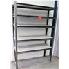 Image 1 : Metal 5 Tier Shop Work Shelf w/ White Shelves