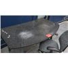 Image 2 : Rounded Stone Table w/ Wheeled Rolling Chair w/ Armrests