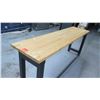 Image 2 : Long Metal & Wood Shop Work Table