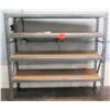 Image 1 : Metal 4 Tier Shop Work Shelf w/ Wood Shelves