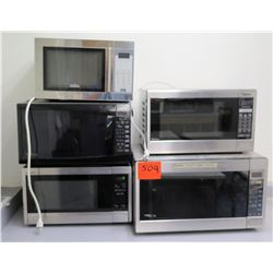Qty 5 Microwave Ovens - Panasonic, Sunbeam, Sharp, etc