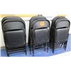 Image 1 : Qty 15 Metal Upholstered Stacking Folding Chairs