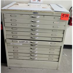 Foster 12 Drawer Blueprint Document File Cabinet