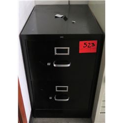 Metal 2 Drawer Standard  Black File Cabinet