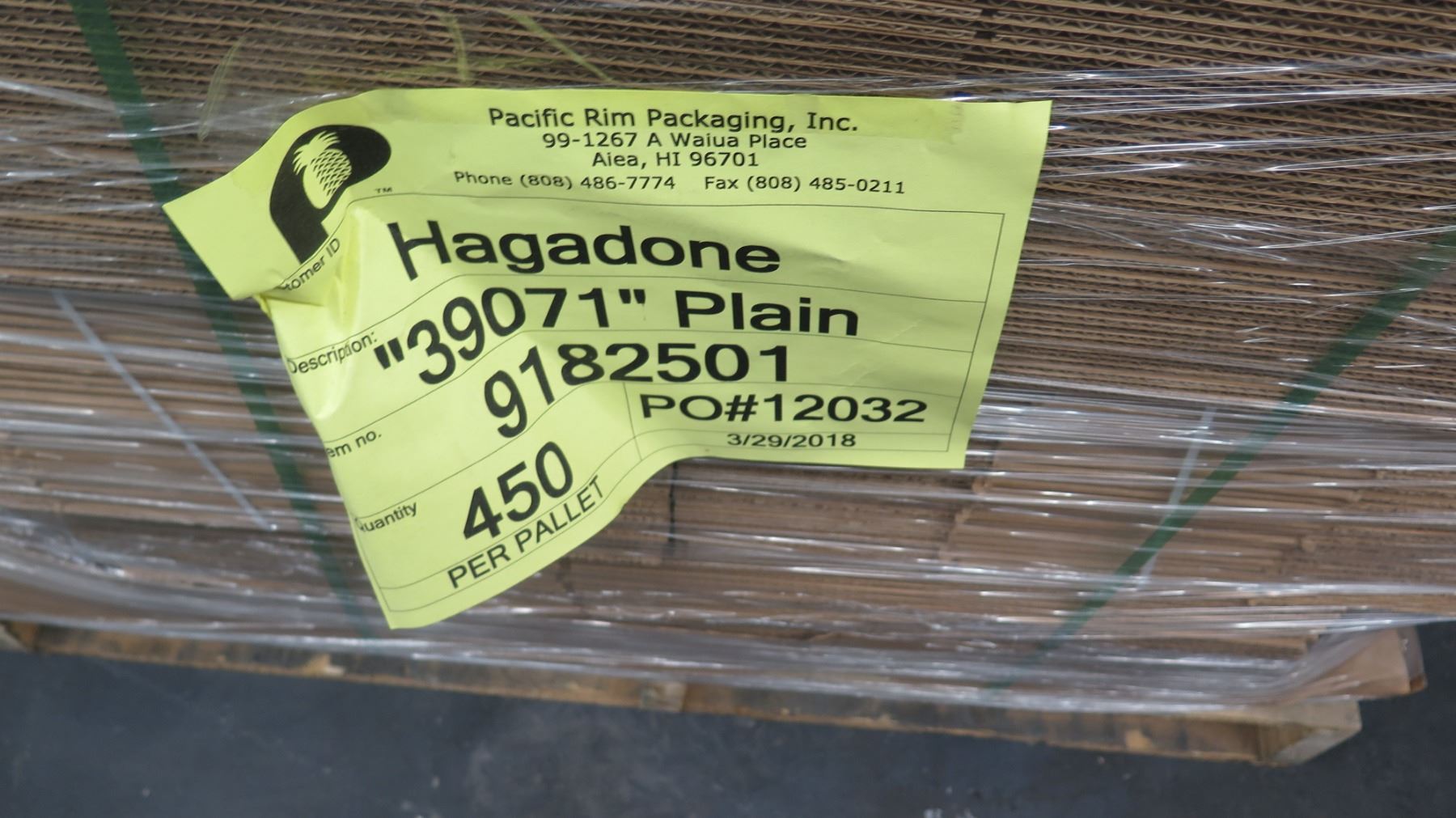 Qty 1 Pallet Smurfit Kappa Pacific Rim Packaging 39071 Corrugated Boxes ...