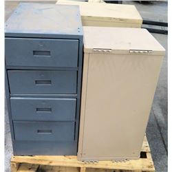 Qty 2 Short 4 Drawer Storage Cabinets