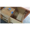 Image 2 : Wooden Desk w/ 2 Drawer File Cabinet Underneath