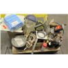 Image 1 : Qty 1 Pallet Misc Lights, Safety Mask, Oil, Spare Parts, etc