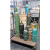 Image 1 : Cart w/ Multiple Misc Oxygen, Welding Tanks