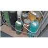 Image 2 : Cart w/ Multiple Misc Oxygen, Welding Tanks