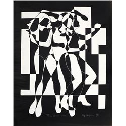 Roy Ahlgren, Three Graces (Black), Serigraph