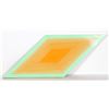Image 1 : Richard Anuszkiewicz, Orange on Green Rhombus, Serigraph on Panel