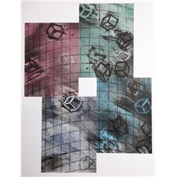 Mel Bochner, Four Colored Quartets, Four Lithographs on Board