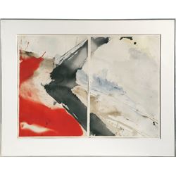 William Engel, Abstract (Diptych), Watercolor Painting