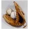 Image 1 : RAWLINGS BASEBALL GLOVE W/BALLS