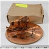 Image 1 : VINTAGE PURE COPPER LION FIGURE