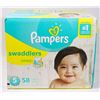 Image 1 : BOX OF 58 PAMPERS SWADDLERS SIZE 5 DIAPERS.
