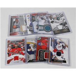 10 ASSORTED HOCKEY & BASKETBALL JERSEY CARDS