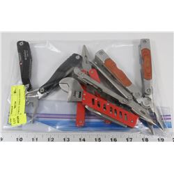 LOT OF 5 MULTI- TOOLS VARIOUS BRANDS