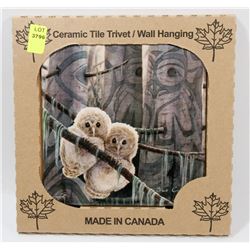 MADE IN CANADA 6" X 6" CERAMIC TILE/ WALL HANGING