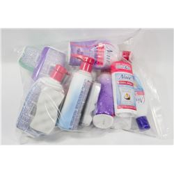 BAG OF ASSORTED NAIR PRODUCTS.