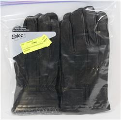2PK MENS LEATHER GLOVES MEDIUM.