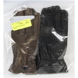 2PK LADIES LEATHER GLOVES LARGE.