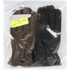 Image 1 : 2PK LADIES LEATHER GLOVES LARGE.
