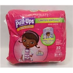 BAG OF HUGGIES PULL-UPS SIZE 3T-4T 22 IN BAG.