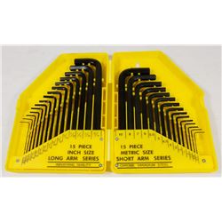 30PC METRIC & SAE ALLEN KEY SET W/ CASE