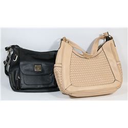 2 NEW BLACK AND TAN DESIGNER PURSES