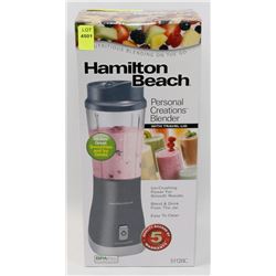 HAMILTON BEACH PERSONAL CREATIONS BLENDER