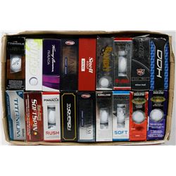 FLAT OF ASSORTED RECLAIMED GOLF BALLS