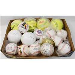 X-LARGE BOX OF VARIETY OF BASEBALLS
