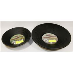 SET OF 2  10" AND 14" PROSPECTING GOLD PANS